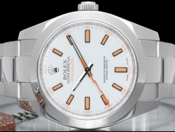 Rolex Milgauss Oyster Bracelet White Dial 116400